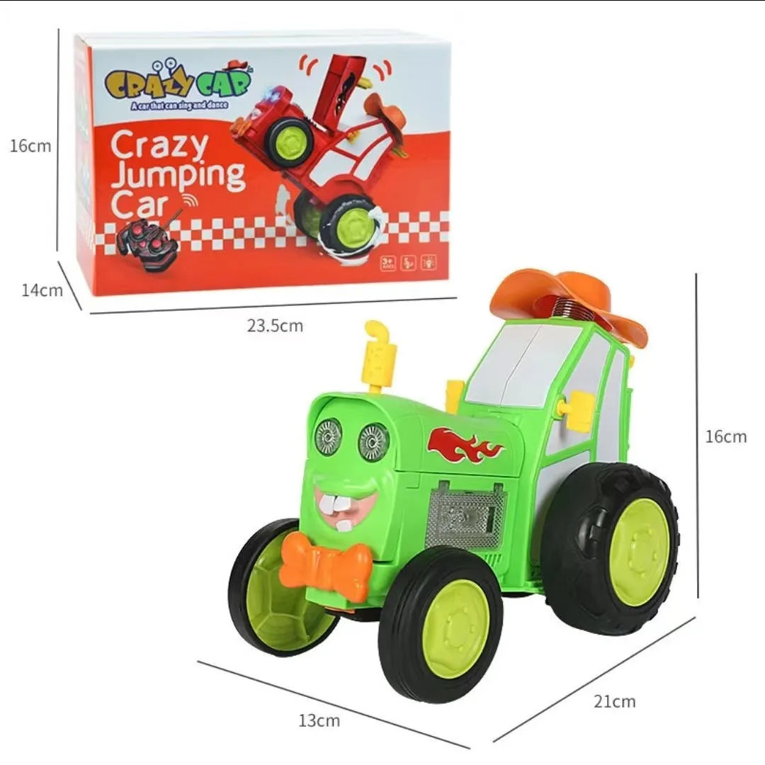 Crazy Jumping Car Toy Remote Control Car With Headlights and Music Fast Stunt RC Car For Kids