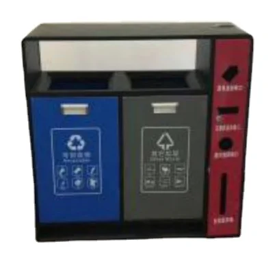 Overall 1.0mm thick 201 stainless steel garbage collection box recycling with ashtray