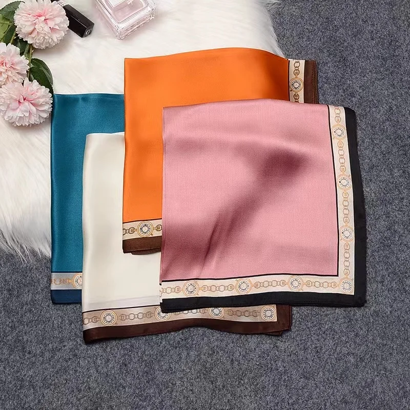 wholesale silk scarf western 53*53cm ladies luxurious silk scarf