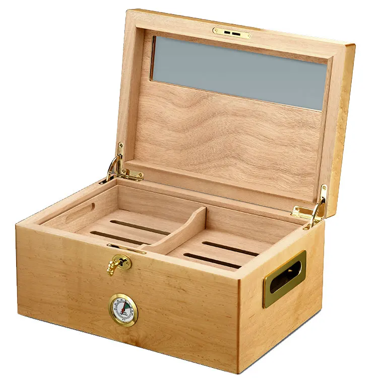 Custom Bulk Cigar Humidor Case Back Wood Cuban Gift Packaging Wooden Box