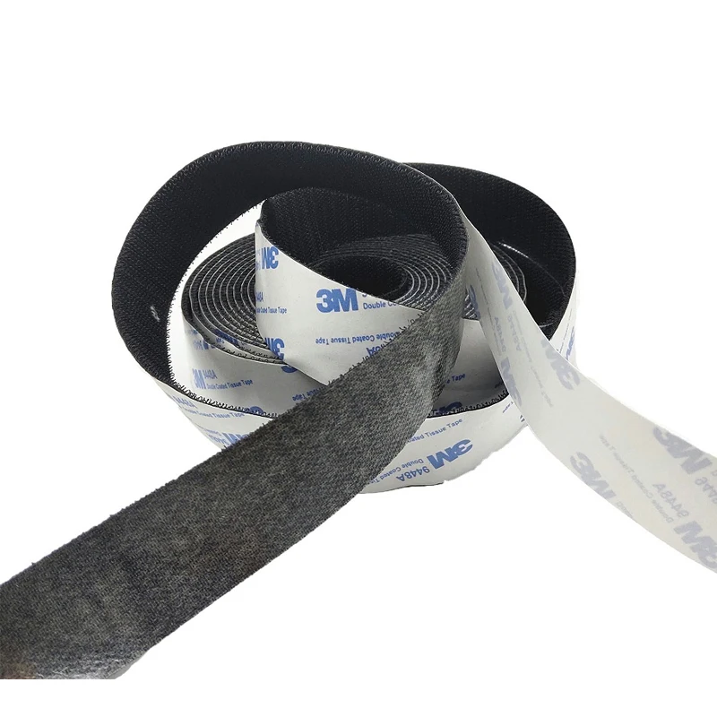 double-sided self-adhesive hook and loop strap customized nylon fabric magic tape hook and loop velcroes