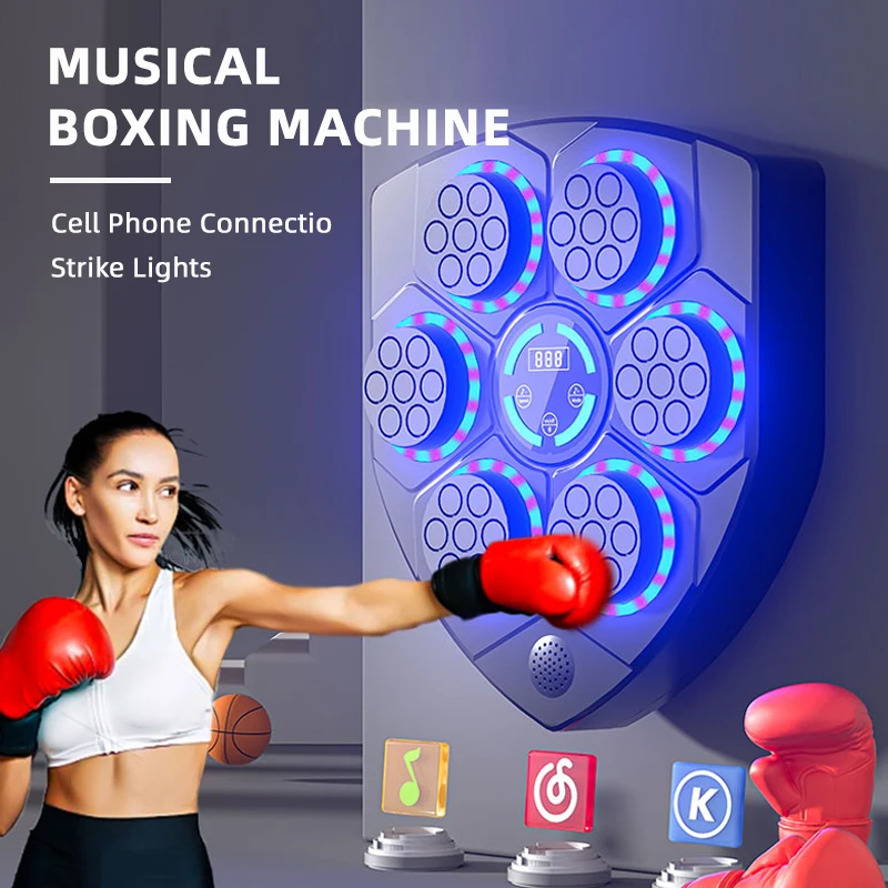 Eilison hot selling Professional PU boxing training target on wall music target Digital with Bluetooth Shield Shape