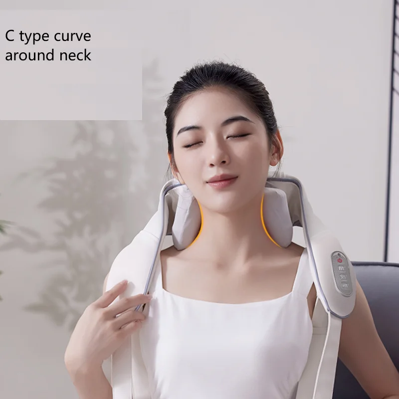 JUFIT Free hand Back rectify massage belt Six massage heads kneading Shoulder and neck massager