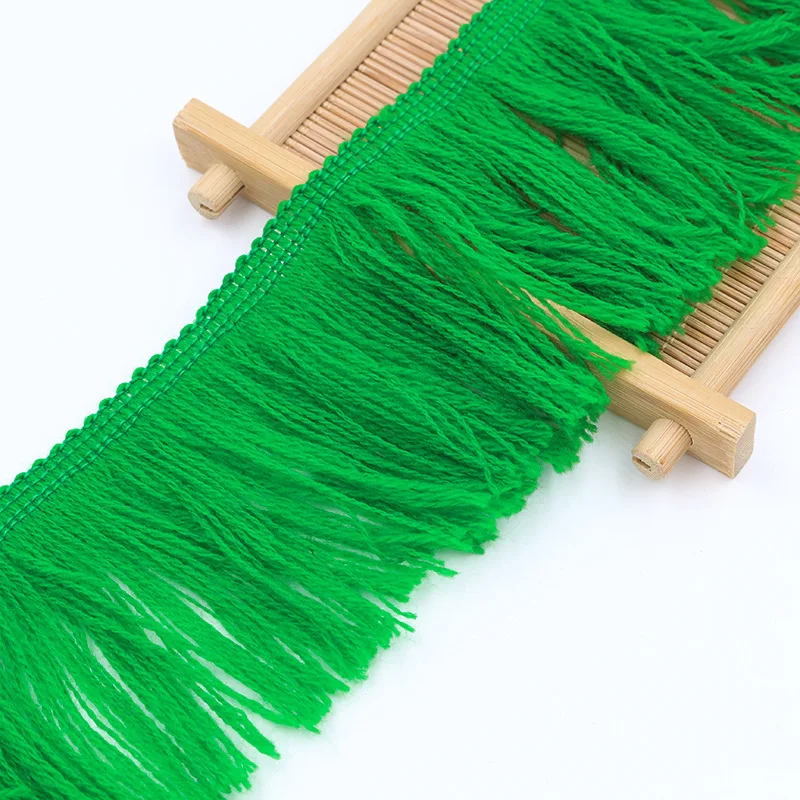Manufacturer Direct Selling 7 CM Acrylic Fiber Yarn Lace Fringe For Football Fan Scarf And Decorative Garment