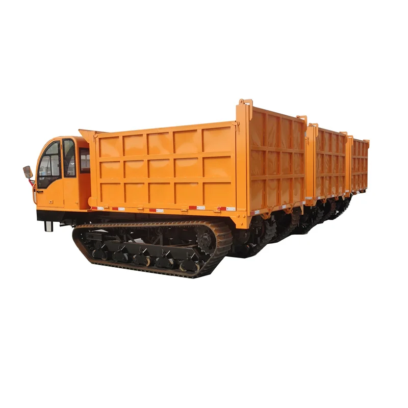 Chinese Farm Vehicles 10 ton Crawler Loader Dump Truck Rubber Dumper Sale