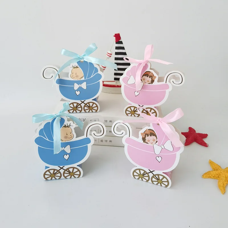 Baby Carriage Baby Sweet Box Birthday Chocolate Packaging Candy Favor Box