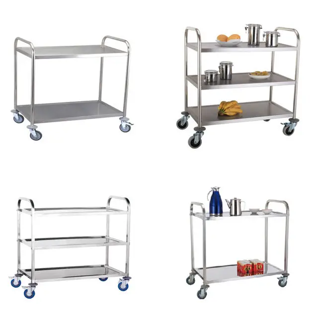 Commercial Stainless Steel Dish Cart with Clearing Bowl New Condition Kitchen Equipment for Hotels and Restaurants