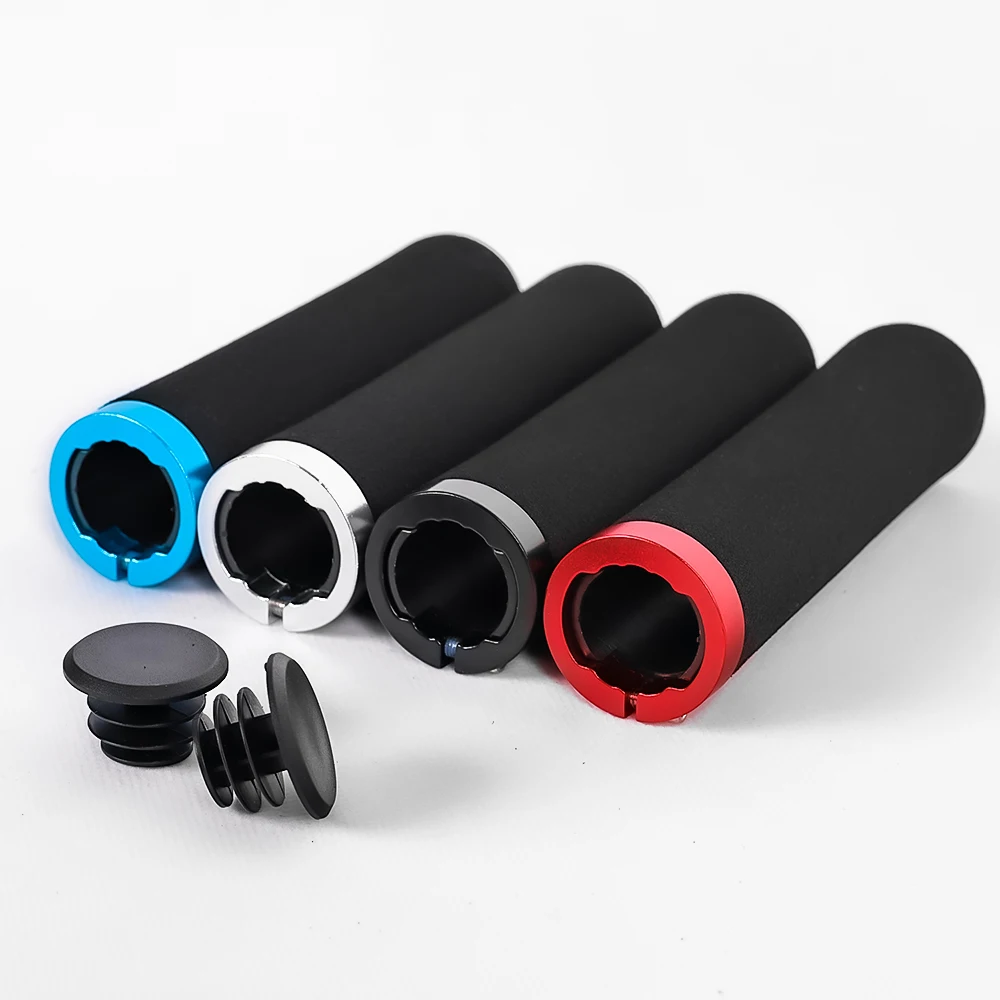 New bike spare parts and accessories aluminum alloy sponge anti slip bicycle handlebar grips