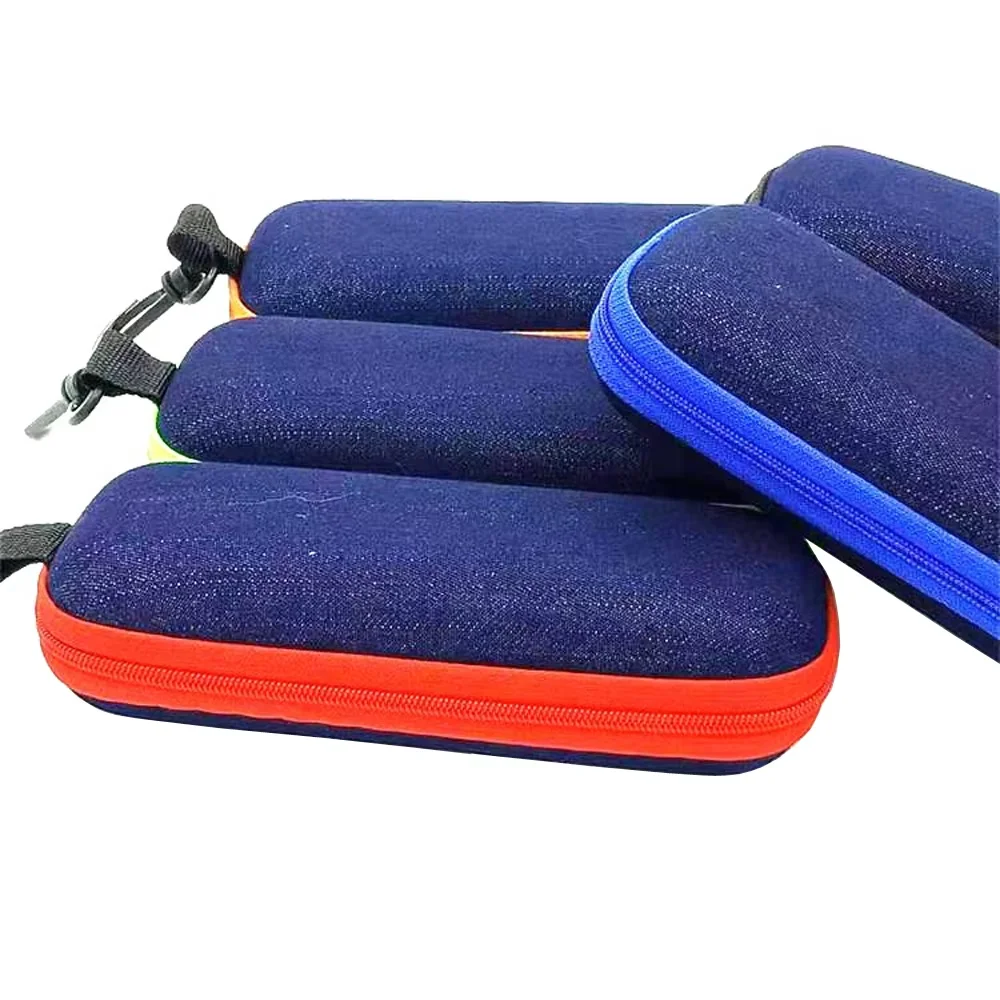 Cheap Box Bag Packaging Fabric Wholesale for reading glasses Portable Zipper Container Eyeglasses Hardcase