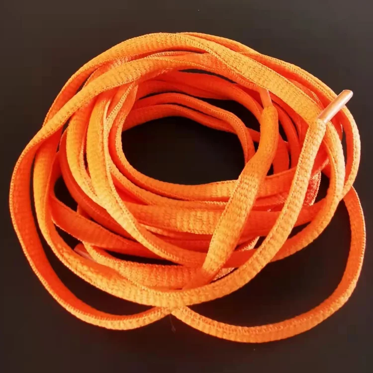 Fashion classic multi-color oval half round shoelaces sport shoe lace with metal plastic tip