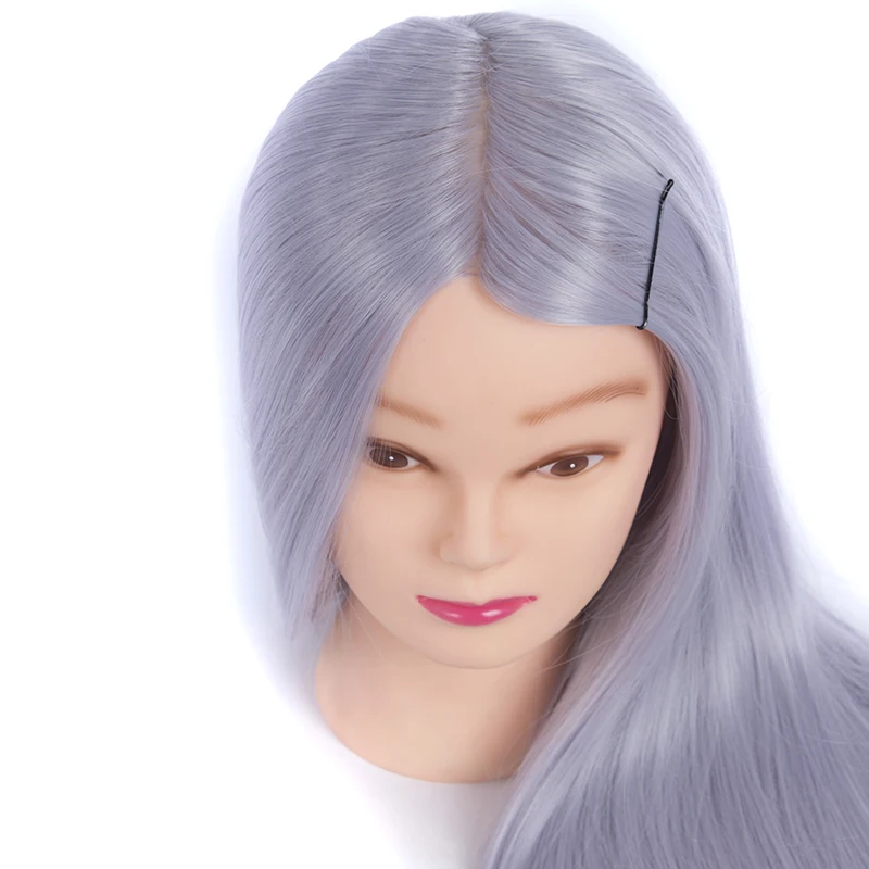 Hot selling chemical fiber training head braided haircut haircut doll head