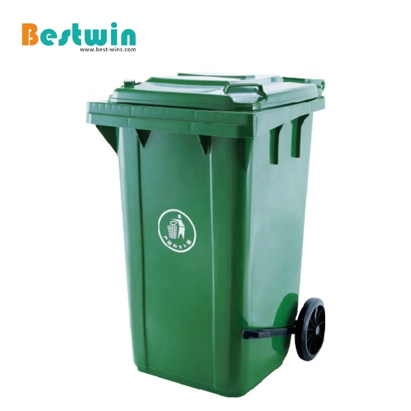 Outdoor plastic recycling sanitary garbage bin movable waste bin