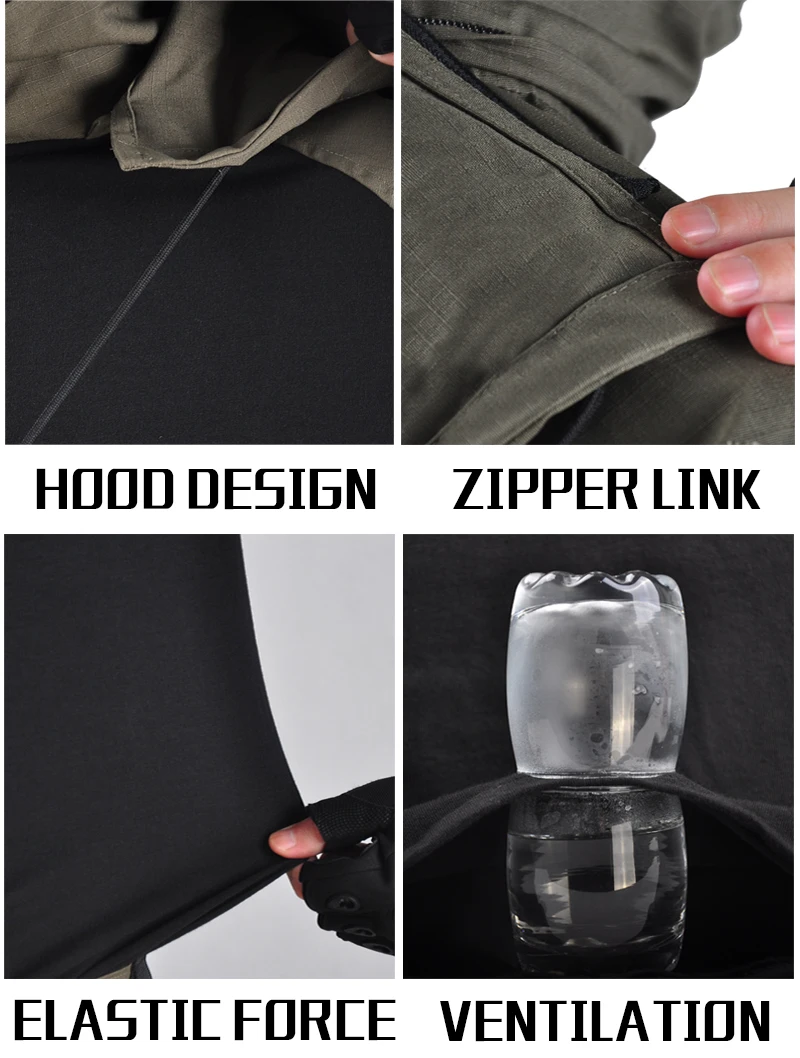 HAN WILD New Frog T-shirt Combat Training T-shirt Camouflage Short Sleeve Tactical T-shirt