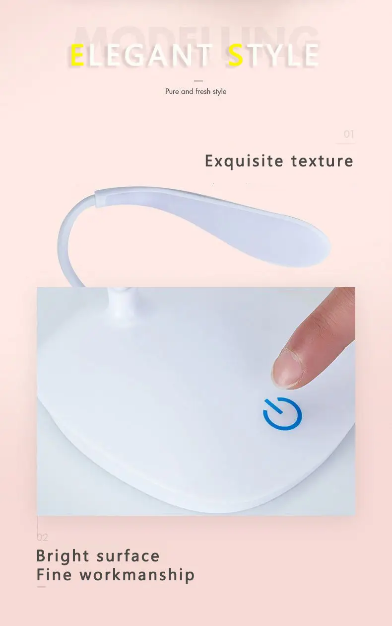 OEM mini Portable Desktop USB charging LED Desk Lamp Touch Control table lamp for study work