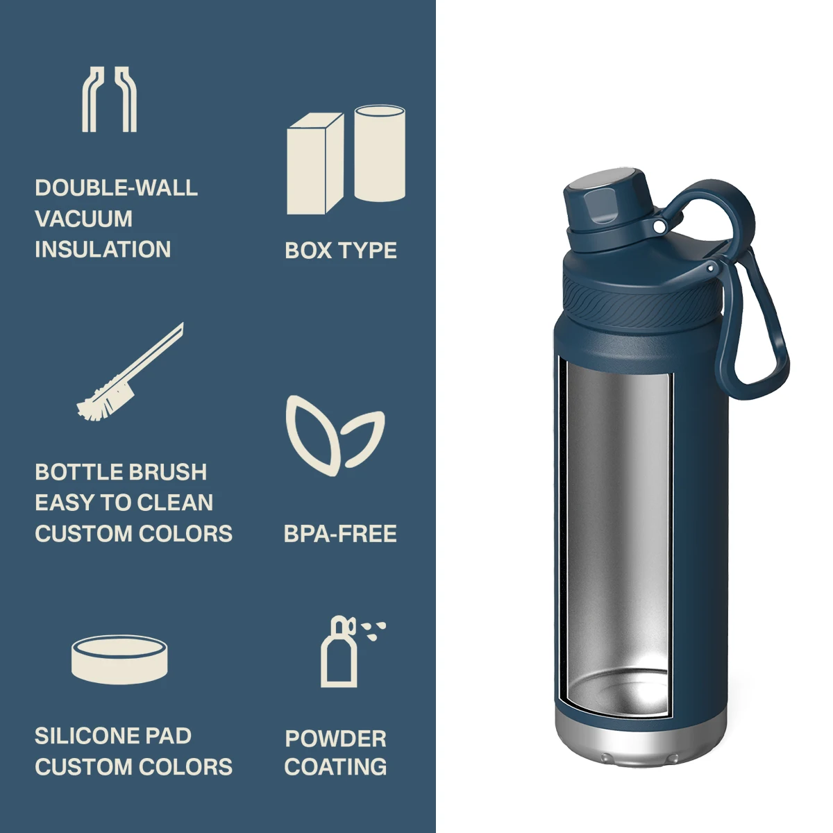 wholesale custom logo hot selling insulated stainless steel custom sports thermos water bottle sport waterbottle