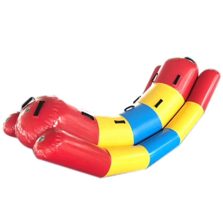 Durable Inflatable Beach Balance Seasaw Boat Toys For Water Entertainment