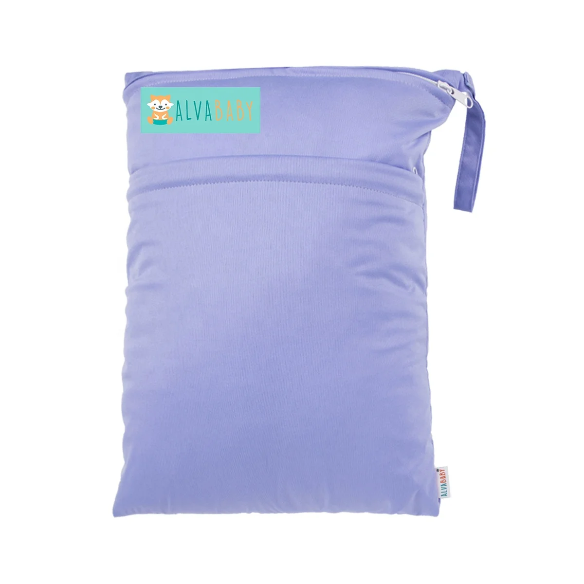 Водонепроницаемые сумки для детских подгузников ALVABABY с 2 карманами, многоразовые Влажные Сумки для подгузников