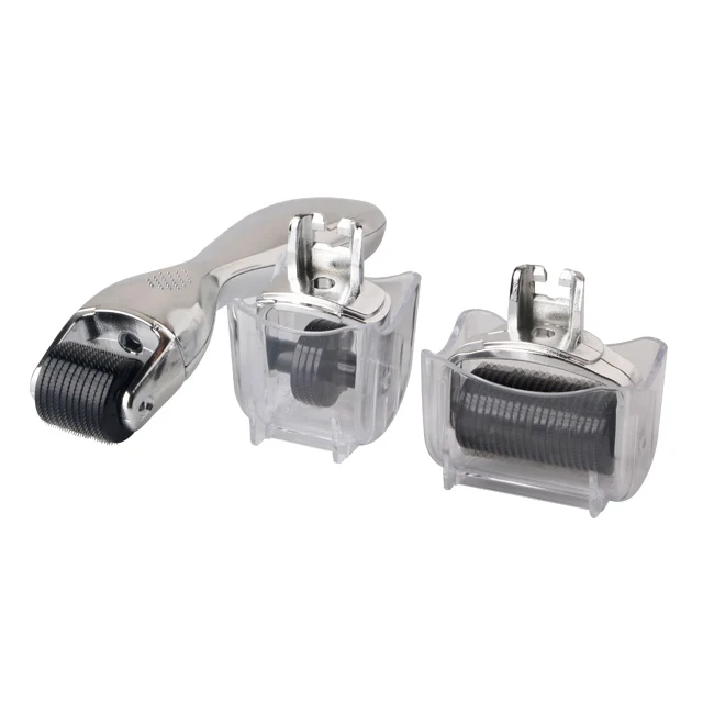 Microneedling Scar Removal Skin Rejuvenation Treatment Replaceable 3 in 1 Dermaroller Kit