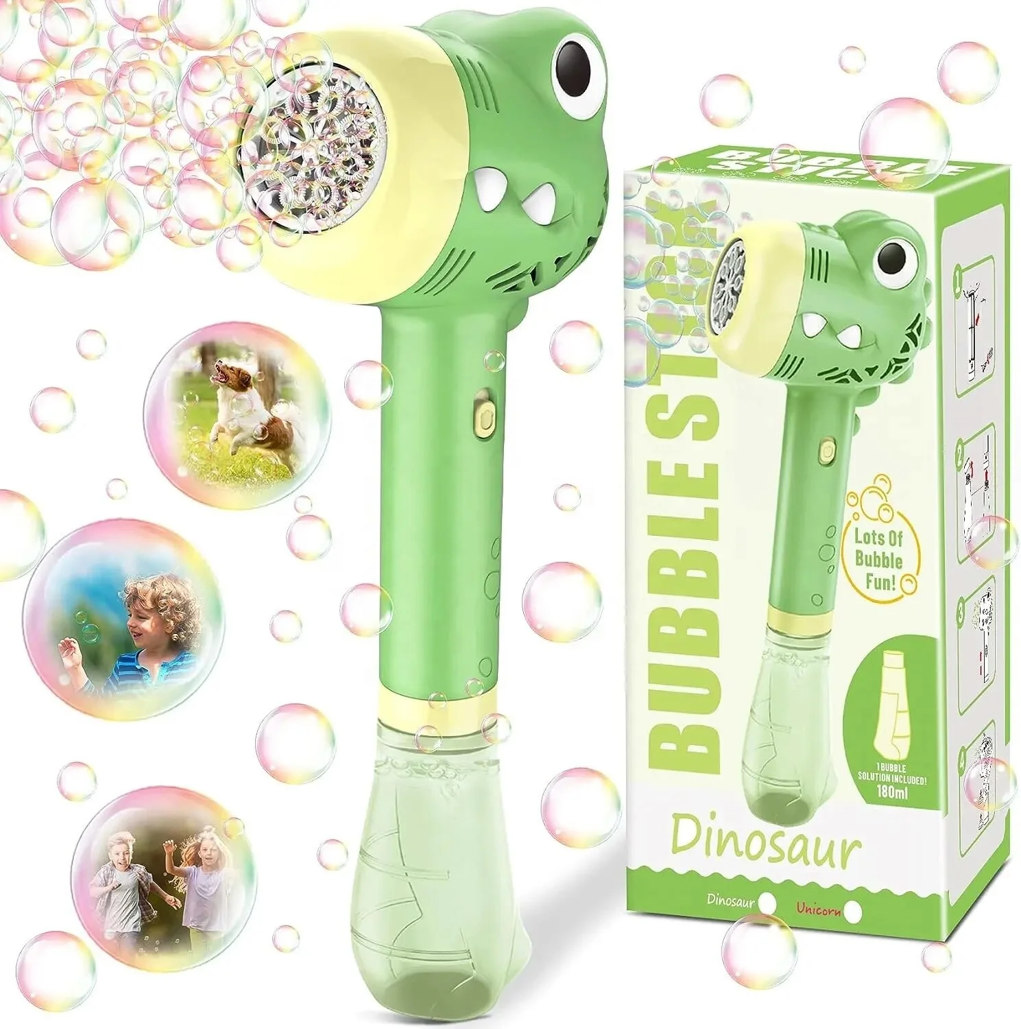 Baby Cartoon Bubble Stick Machine Crocodile Bubble Wand as a Gift Easy Outdoor Use Summer Outdoor Toys for Toddlers