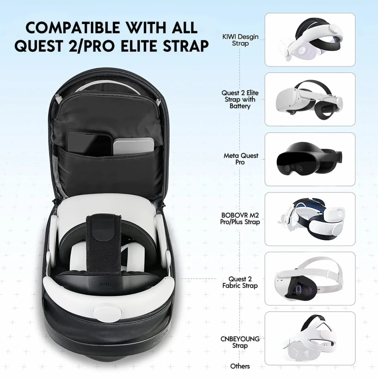 Customize Eva Portable Waterproof Hard Shell Quest 2 VR Travel Case For Meta Quest Pro Oculus Quest Pro VR Headset