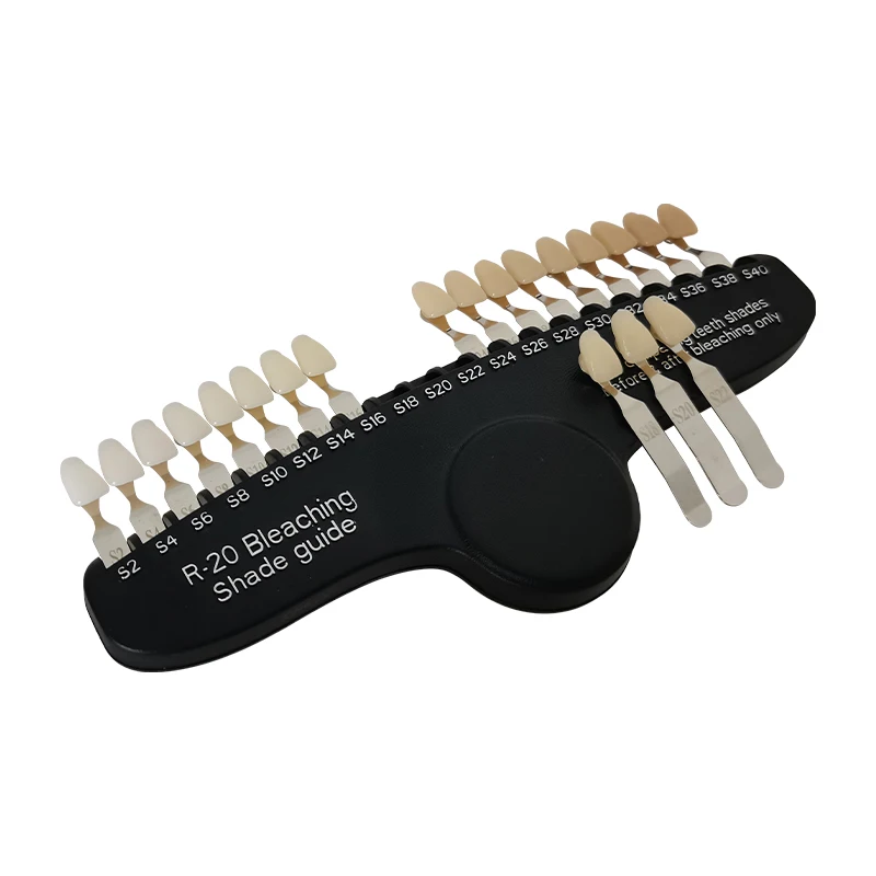 Handheld Teeth Whitening Accessory Dental Tooth Bleaching Shade Comparator Tooth Shade Guide