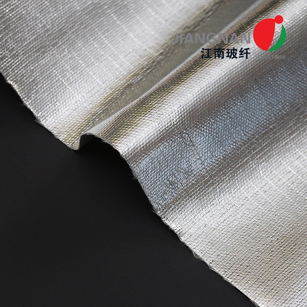 Fireproof Aluminum Backed Fiberglass Cloth Aluminum Foil Fiberglass Cloth 430gsm