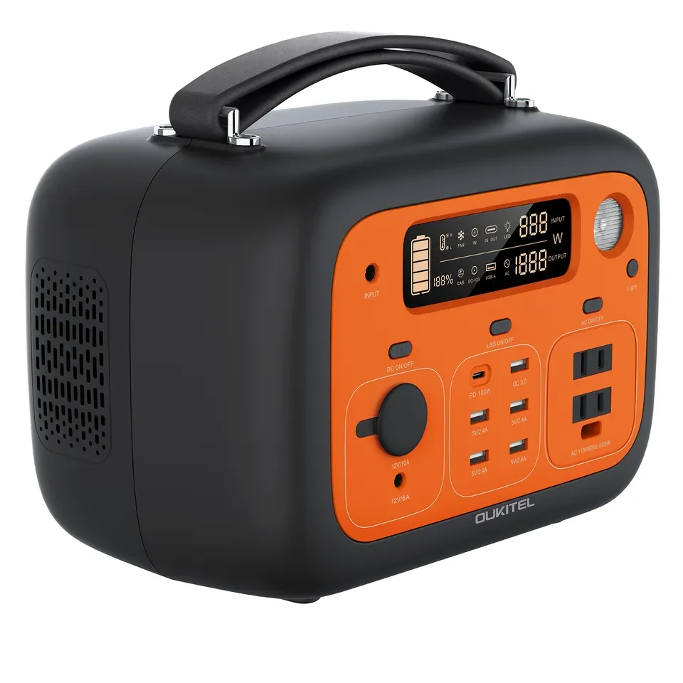 Solar Generator P501 505Wh Lifepo4 Mobile Phone Outdoor 150000 Mah Power Bank Fast Charging Mini Power Station Portable 500W