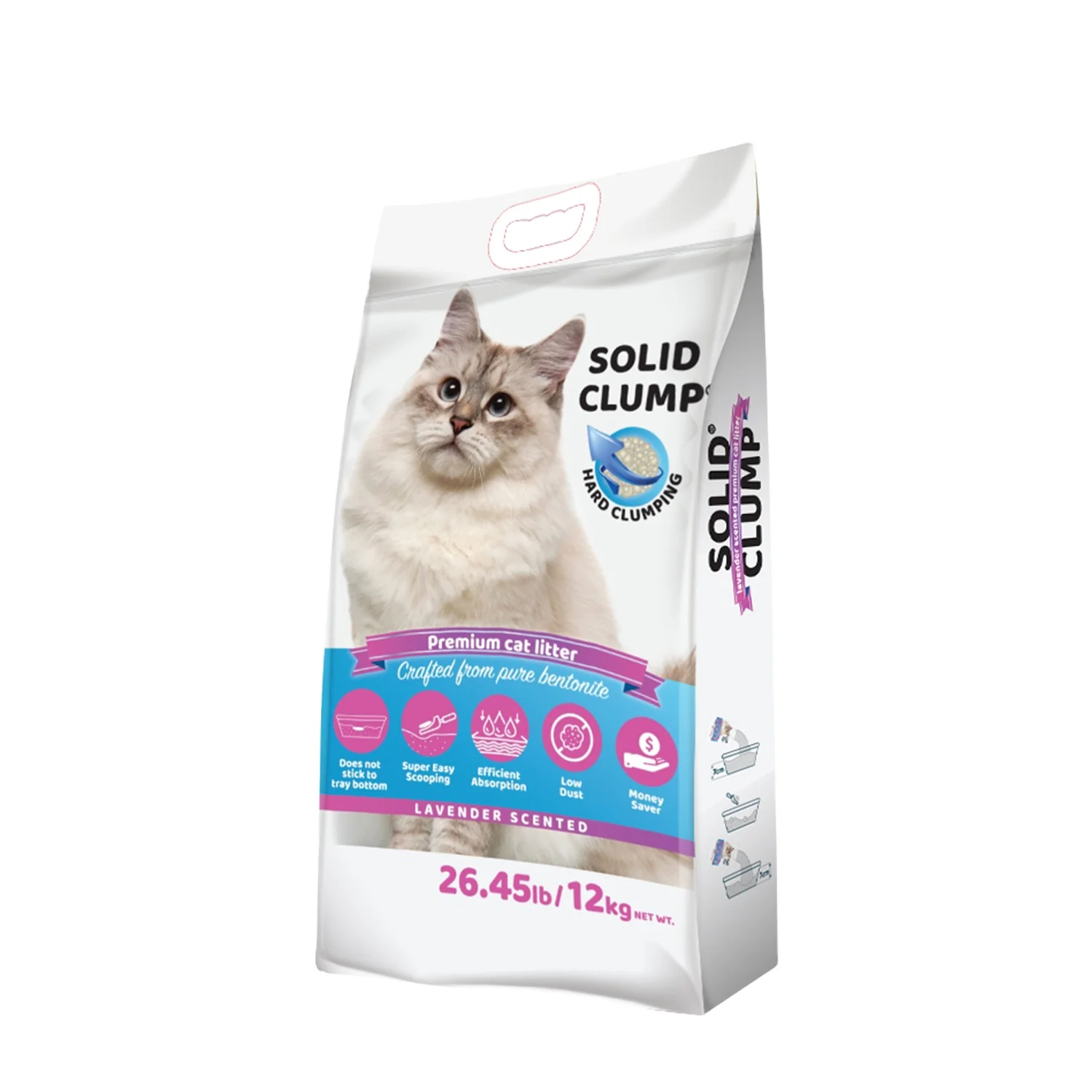 Customization Supplied Premium Cat Litter Scooping Best Bentonite Sand with Active Carbon Material Odor Lock Bentonite for Cats
