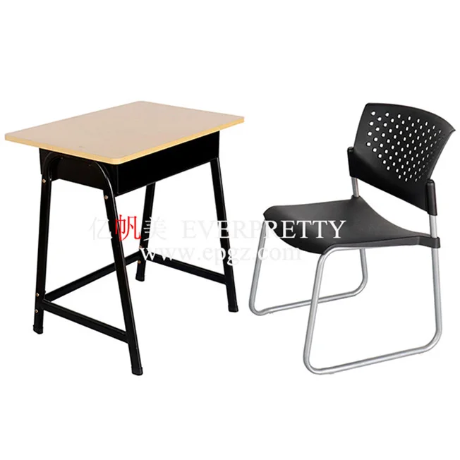 High Quality School Furniture Latest Design Fixed Single Desk and Chair School Furniture Secondary Desk Chair for Sri Lanka
