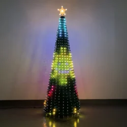 Glow in the dark RGB String Light Xmas Tree LED App Controlled Xmas Trees DIY Pattern Led Programmable Christmas Tree