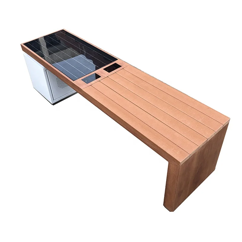 2019 Hot Sale Outdoor Street Furniture Smart Solar Park Bench Seat
