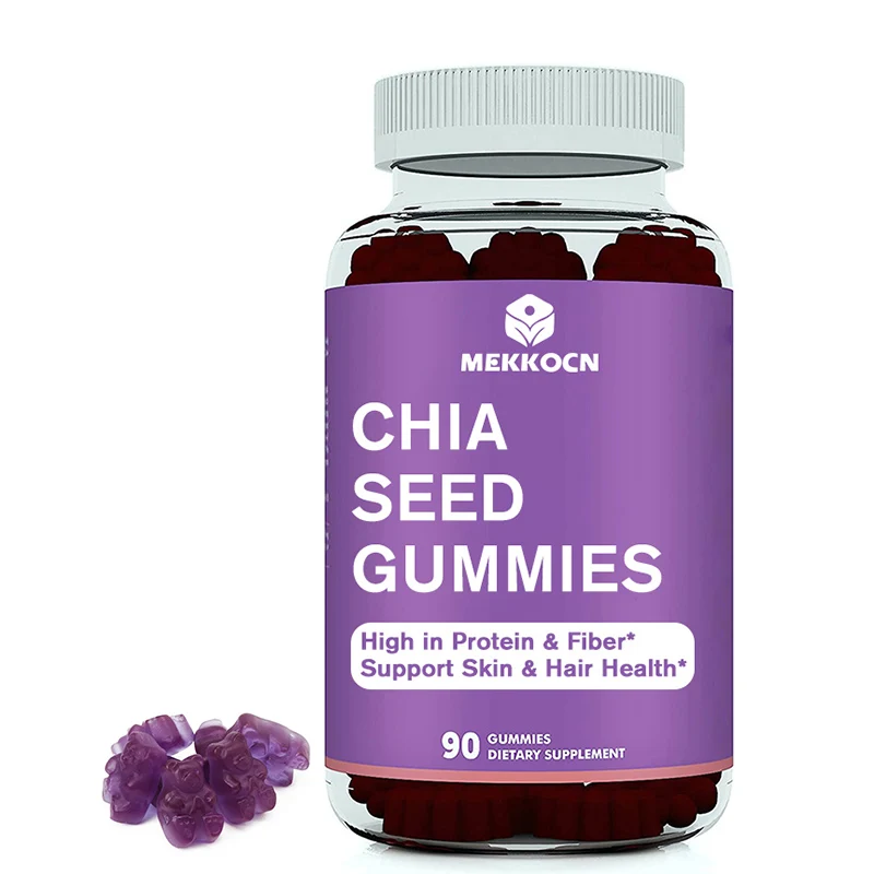 Private Label Chia Seed Gummies Organic Chia Seed Gummy Skin & Hair Health Chia Seed Vegan Gummy