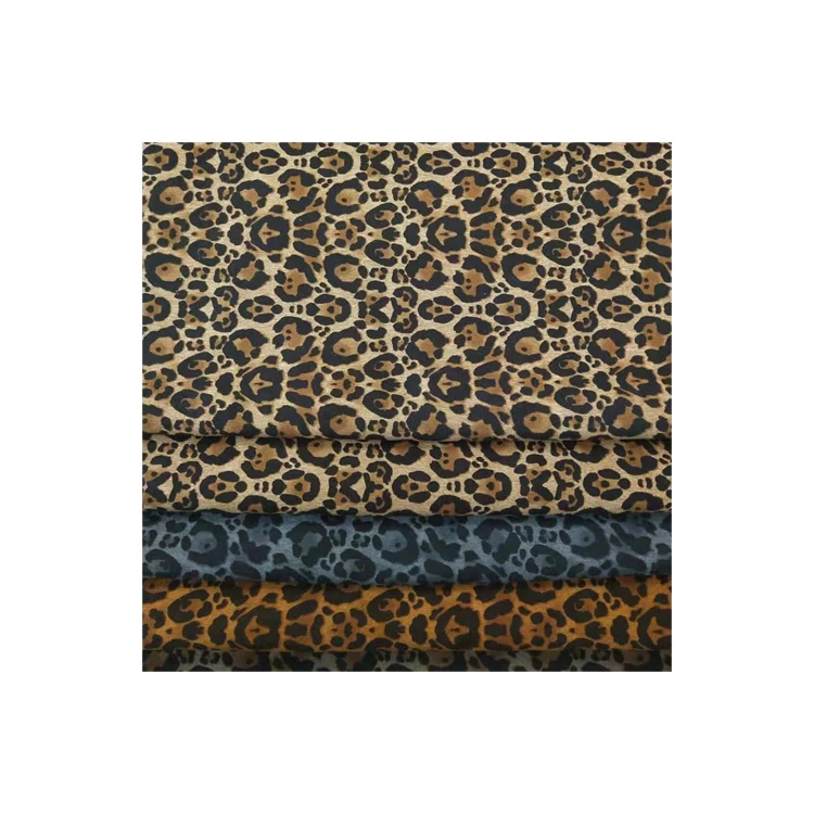curtain brocade fabric upholstery texyile spandex fabric clothes Popular New Products Leopard Pattern Print 10% Spandex 10% Polyester  knitted Scuba Suede For Dress Clothing Fabric clothing upholstery curtain brocade fabric tela shirt fabric