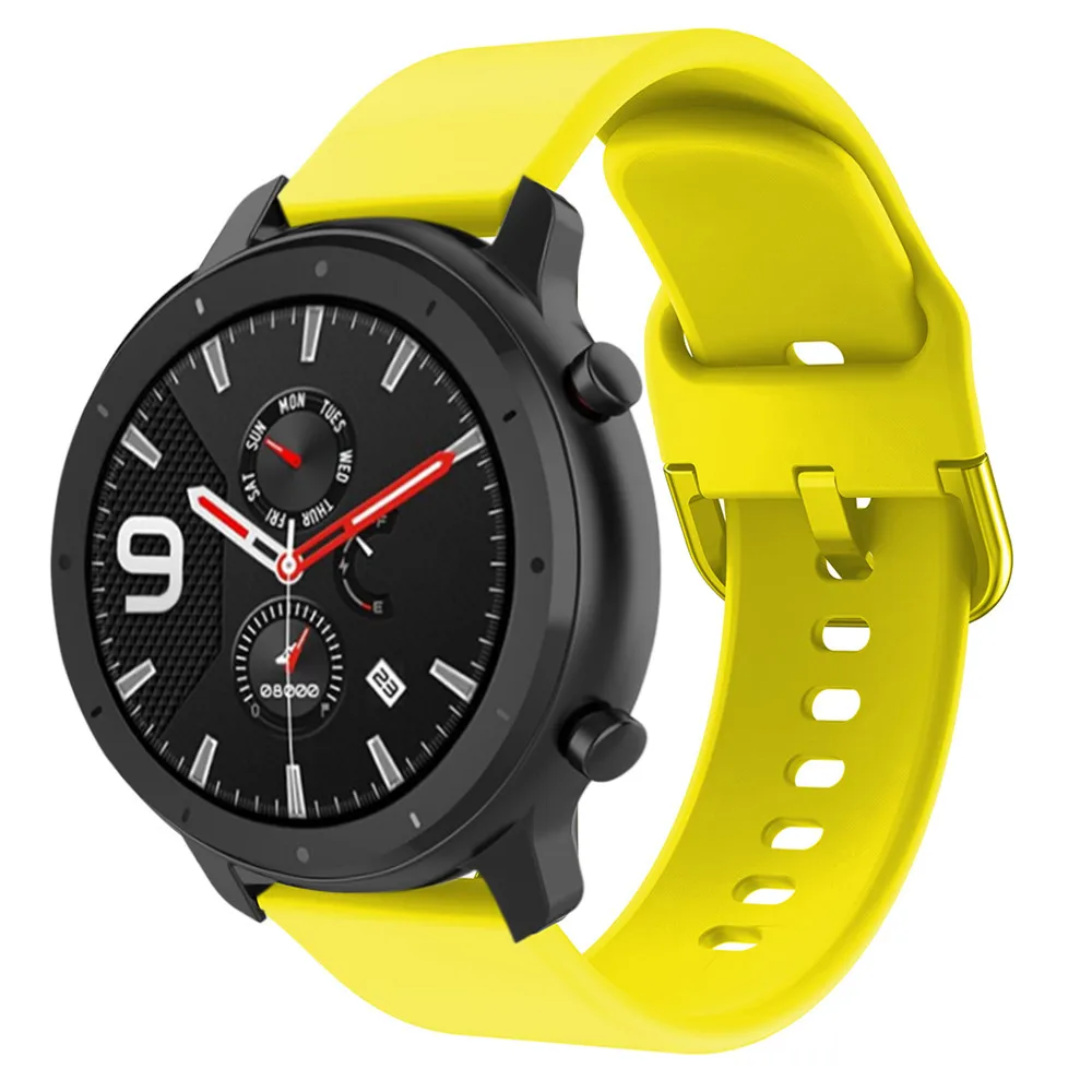 20mm/22mm Silicone Strap For Amazfit GTS/2/2e/GTS2 Mini/GTR 3/Pro/47mm/GTR2/2e/Stratos 2/3 Sport Watch Bracelet Amazfit Bip Band