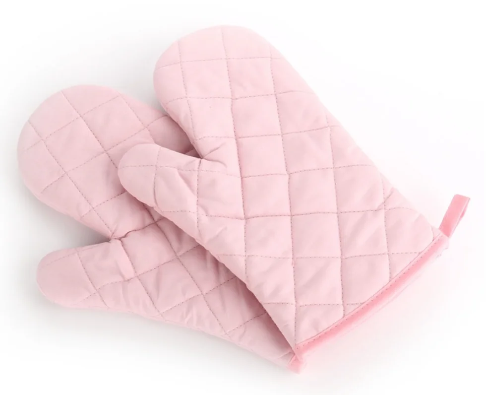 Oven Mitts, Premium Heat Resistant Kitchen Gloves Cotton & Polyester Quilted Oversized Mittens
