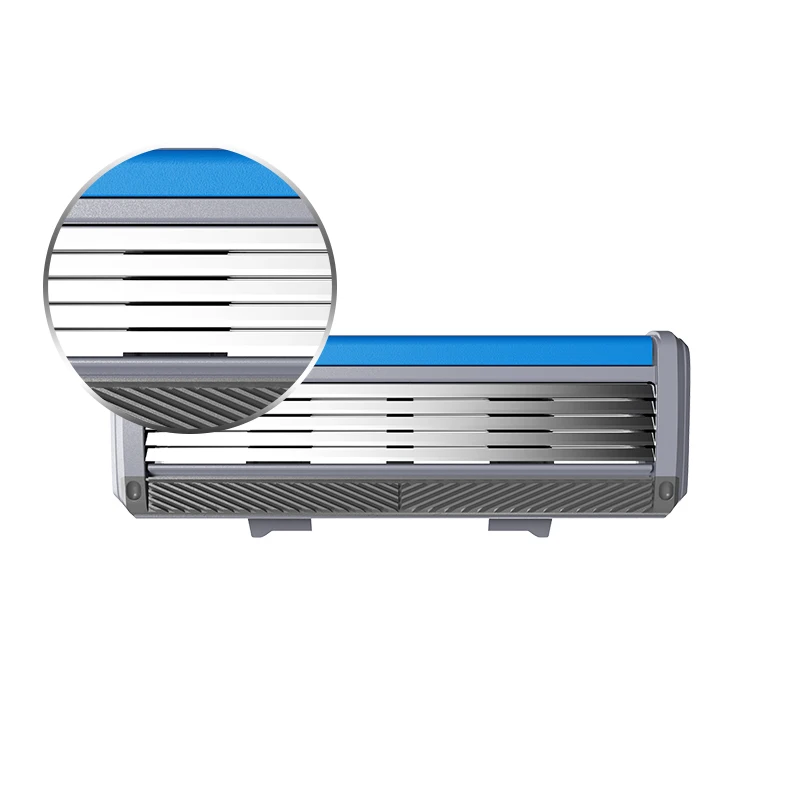 Custom Shape Man Plastic Shaving Razor Blade 5 Sharpener Blade Refills For Men