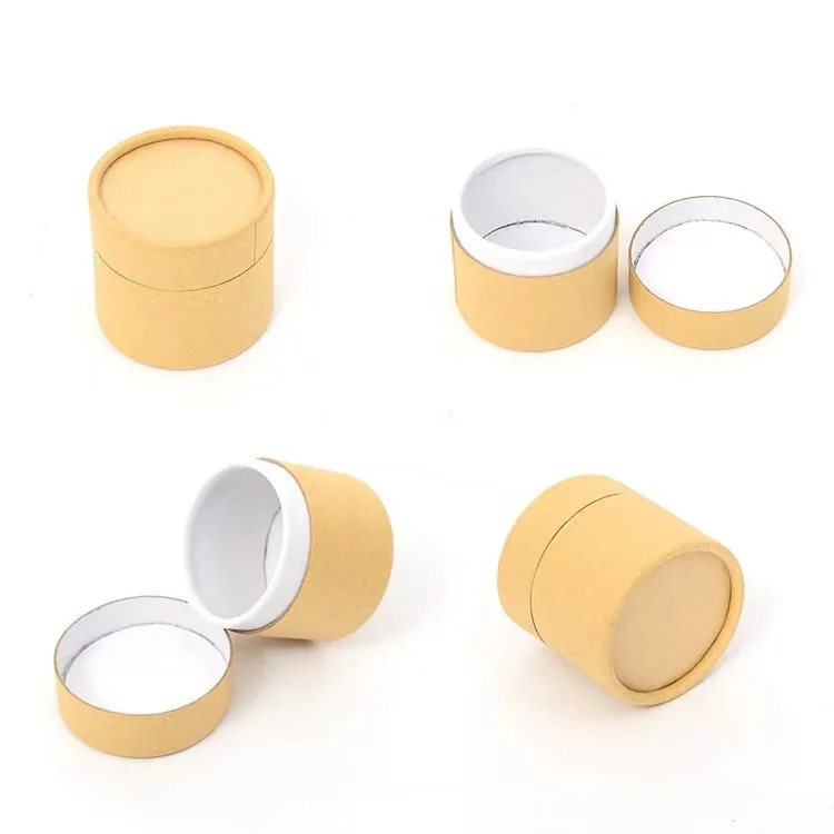 Private Label Craft Tubes Empty Foundation Gift Packaging T Shirt/honey/tea/poster Kraft Cylinder Packaging Box