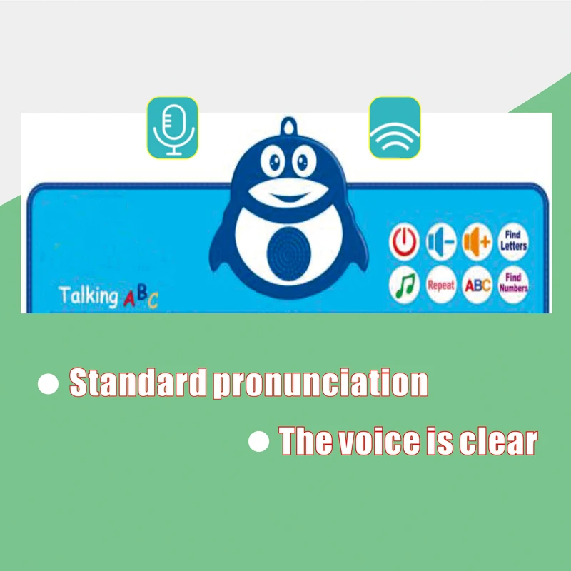 Hot Sale Interactive Custom Kid Toy Educational Bilingual Alphabet Talking Poster With English