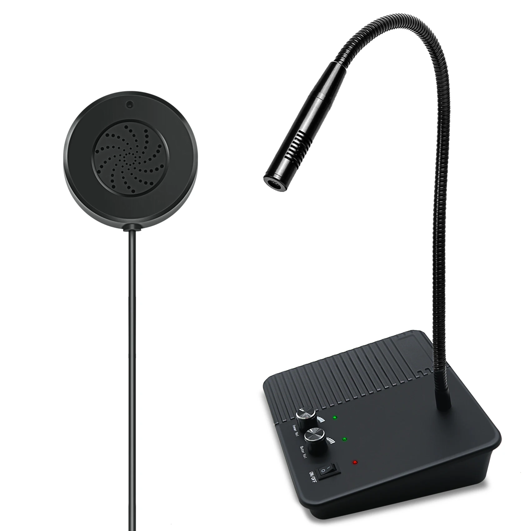 Daytech WI11 Office Store Station Bank Business Glass Window Microphone Window Counter Interphone Window Intercom