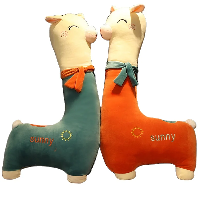 AIFEI TOY Cute Alpaca Long Throw Pillow Removable and Washable Plush Toy Boys Girls Side Sleeping Leg Clamping Sheep Doll