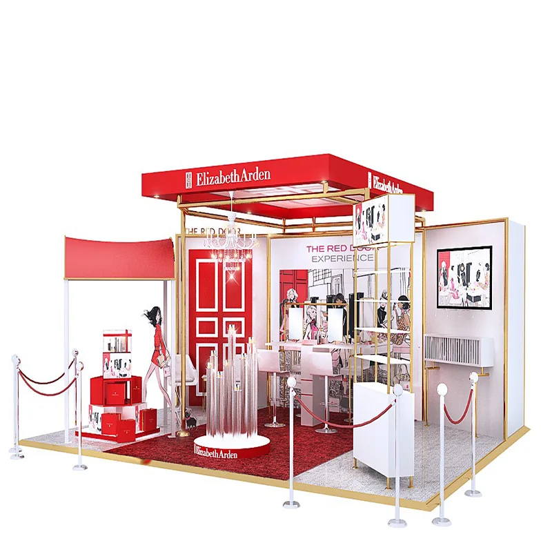 Customized portable cosmetic skincare beauty store pop up shop display stand