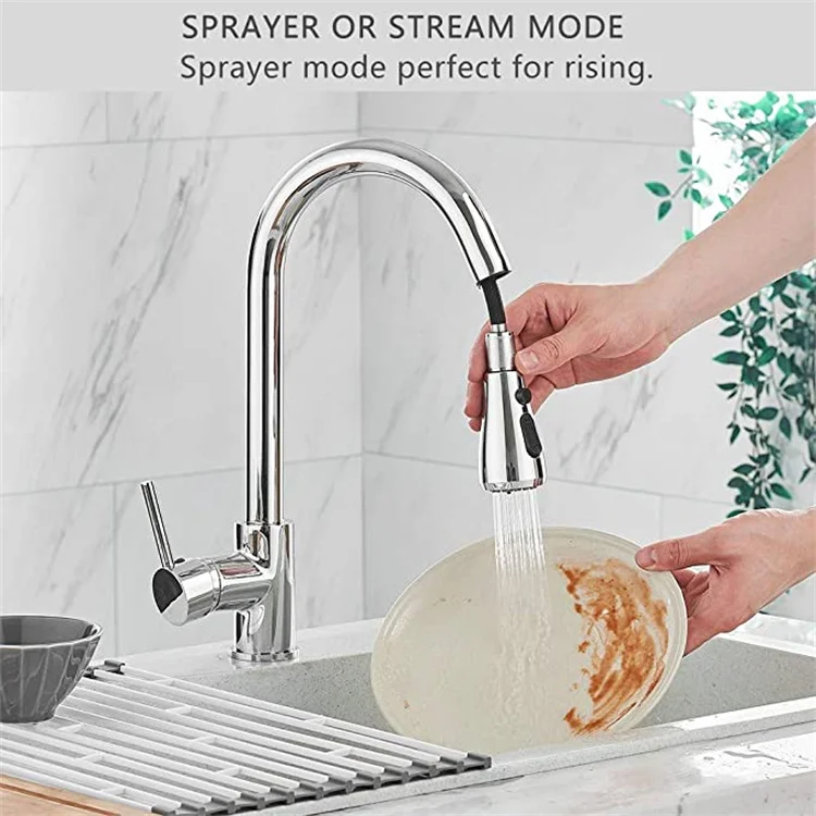 Customized Design High Quality Pull Out Sink Splash Guard Kitchen Mixer Faucet