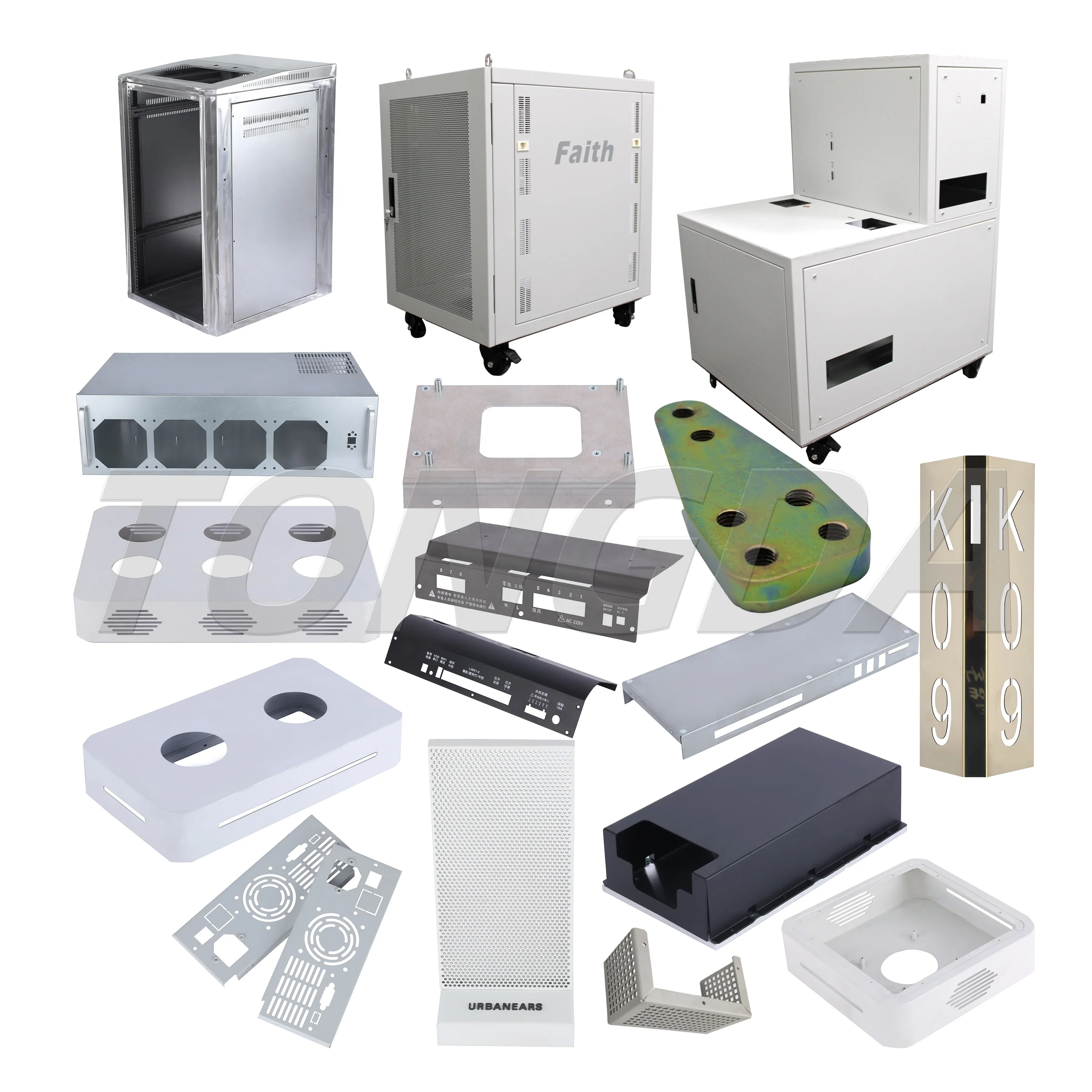 Custom sheet metal laser cutting bending powder coating steel enclosure for industry control computer