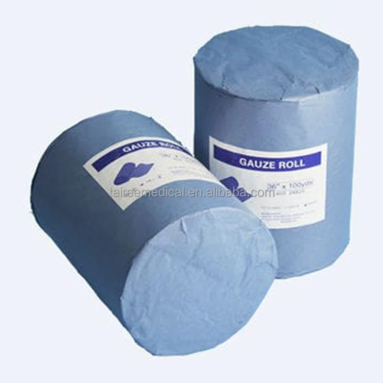 CE ISO Medical Surgical High Absorbent Gauze Roll 100 Yards Non Sterile 100% Cotton Absorbent 4ply Gauze Roll