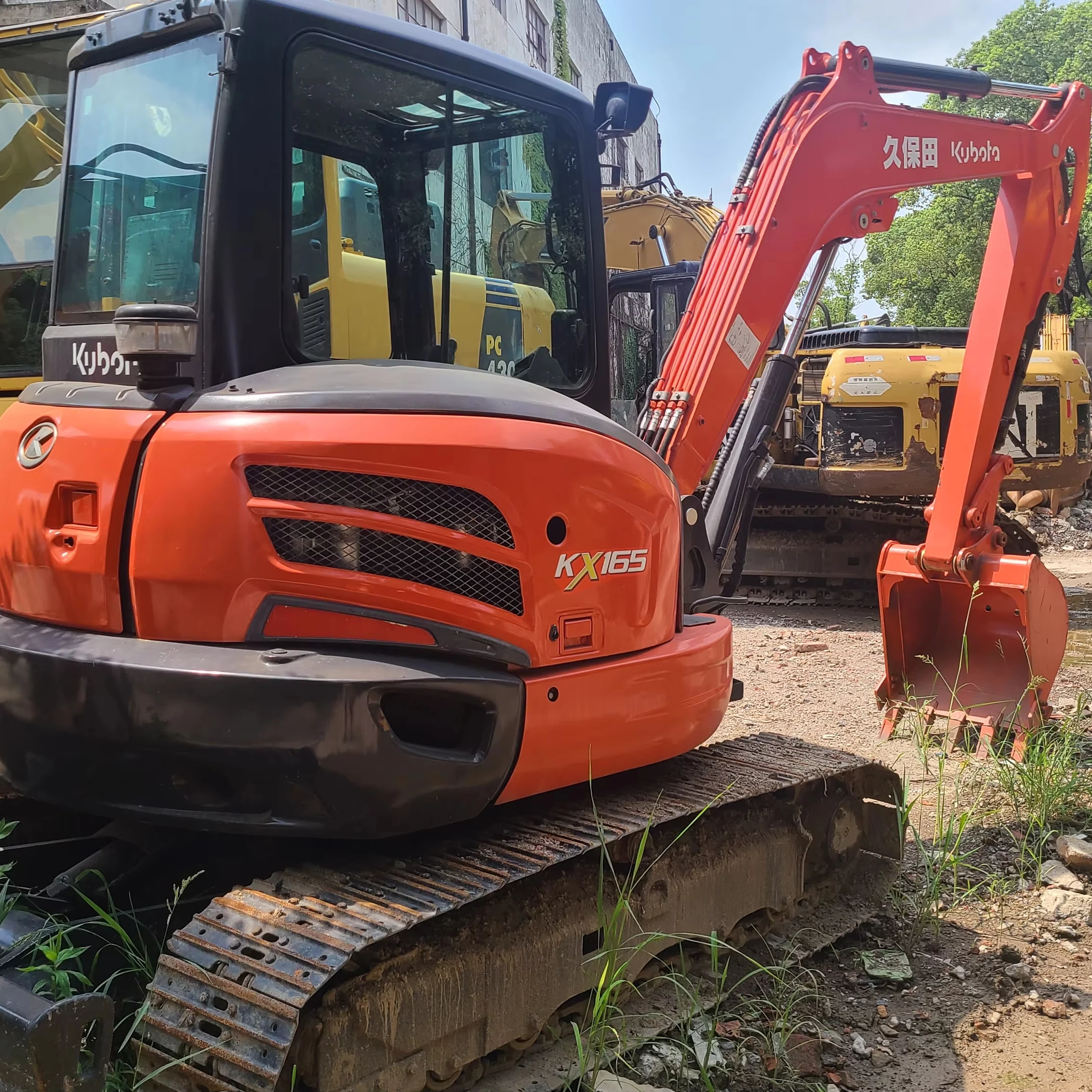Kubota KX165-5 Second Hand Excavator Good Condition KX 165  Mini Crawler Digger 16 Ton Used Earthmover Heavy Machinery