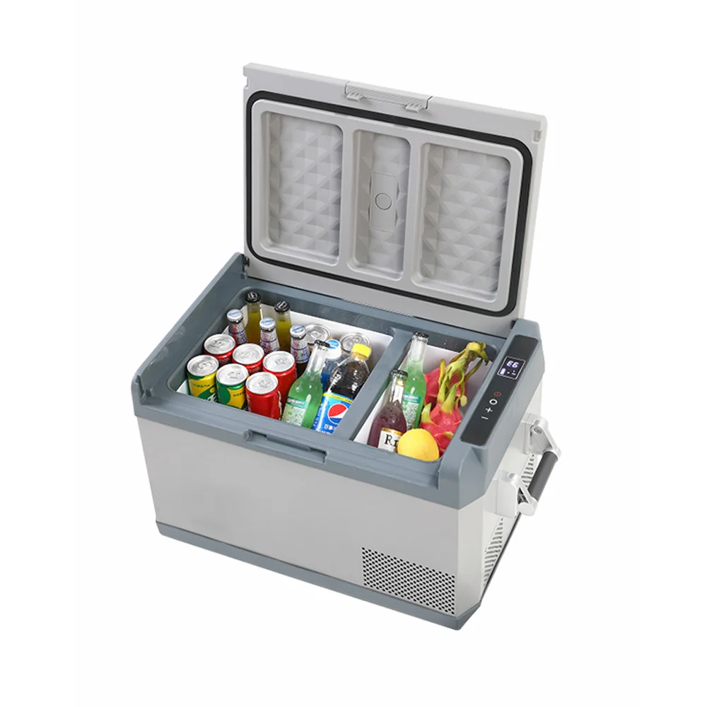 
Dual-zone 46L Outdoor Travel Camping Portable Freezer Compressor Mini Refrigerator Car Fridge 