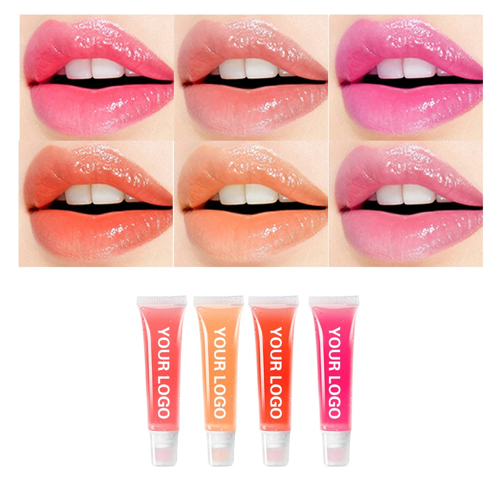 Custom Logo Long-lasting Shining Water Proof Butter Warm Lip Protection Serum Oil Moisturizing Not Easy Touch Cup Lip Gloss