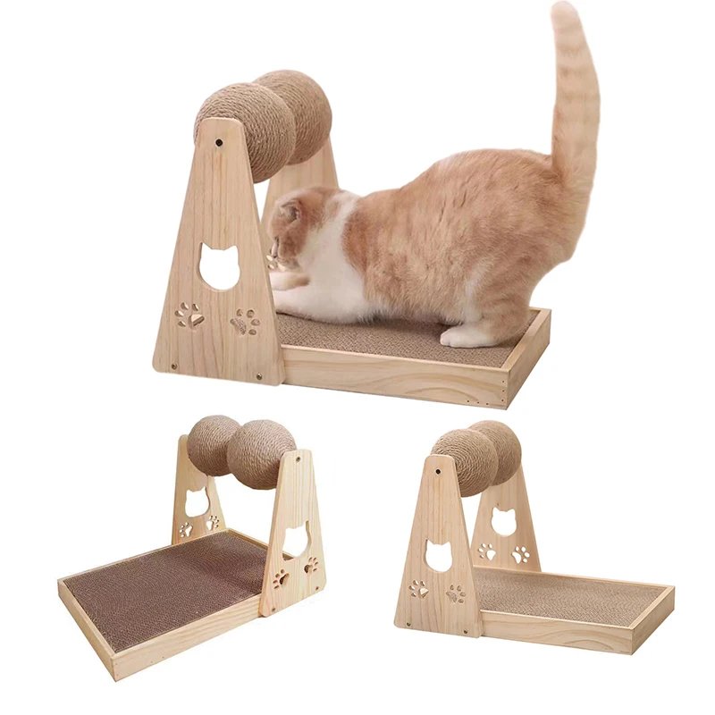 Роскошный современный кошачий Когтеточка кровать Морден модный Rascador de Gato сизаль деревянная конопля льняная бумага игрушка