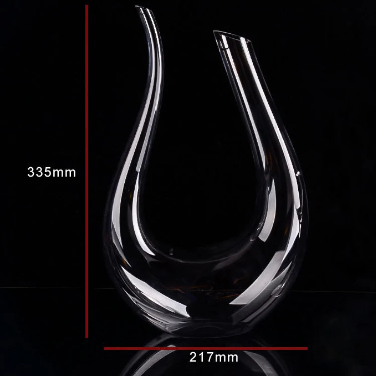1500ml 47oz U Shape Wine Glasses Decanter Amazon Top Seller Lead Free Wholesale Clear Crystal Wine Glass Wine Decanter