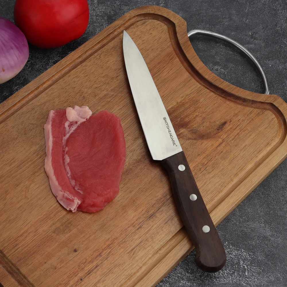 KITCHENCARE Wholesale 7inch Wooden Slicing Chef Knife Meat Butcher Knife for Kitchen